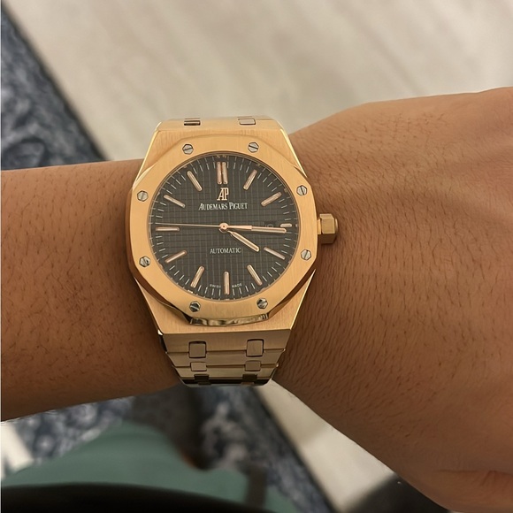 Audemars Piguet Rose Gold and Black Watch